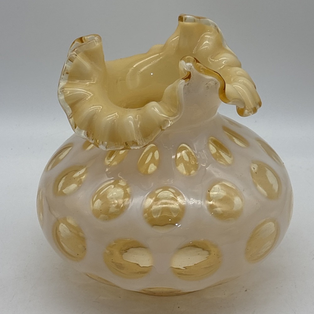 Fenton Honeysuckle Coin Dot Lamp Shade Globe Replacement READ